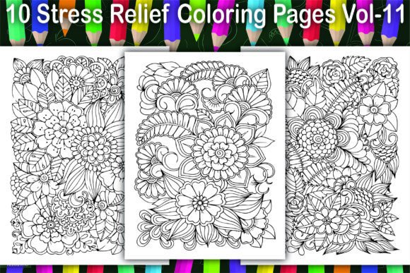 Download 10 Stress Relief Coloring Pages for -KDP - Kdp Collection