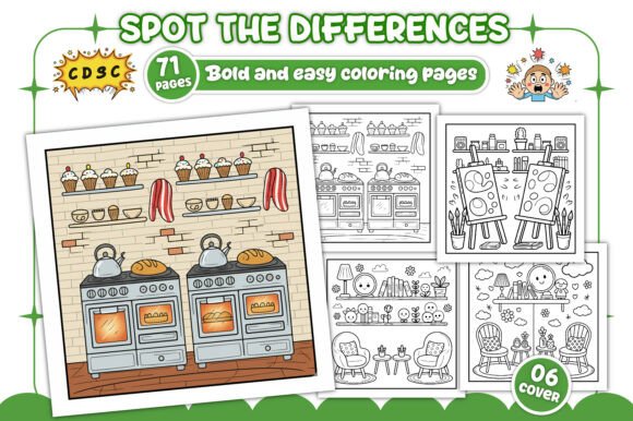 Download Spot the Differences Coloring Book - Spot the differences Collection