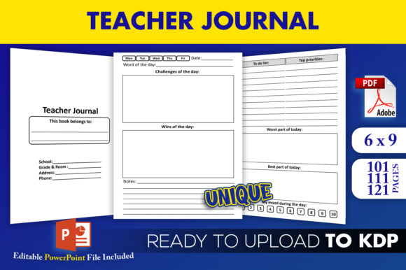 Download Teacher Journal | KDP Interior Editable - Kdp Collection