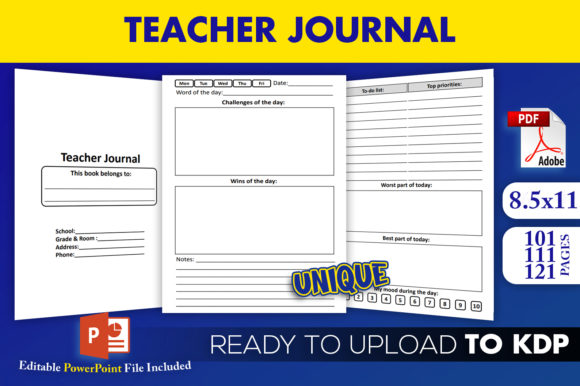 Download Teacher Journal | KDP Interior Editable - Kdp Collection