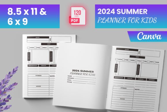 Download 2024 Summer Planner for Kids Canva (KDP) - Kdp Collection