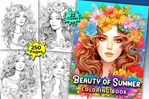 Download 250 Beauty of Summer Coloring Pages Kdp - Kdp Collection