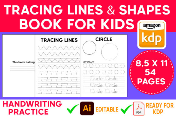 Download Tracing Lines and Shapes Book for KDP - Kdp Collection
