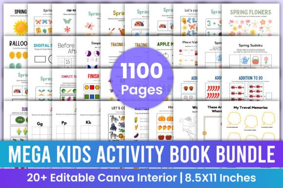 Download Mega Kids Activity Book Bundle Canva Kdp - Kdp Collection