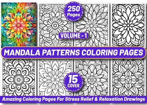 Download 250 Mandala Patterns Coloring Pages KDP - Kdp Collection