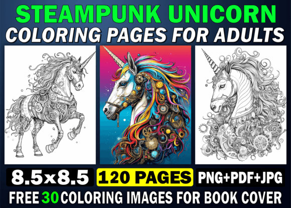 Download 115+Steampunk Unicorn Coloring Pages KDP - Kdp Collection