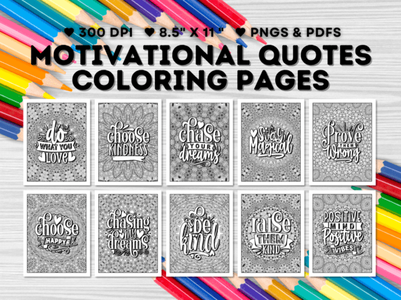 Download 15 Motivational Quotes Coloring Pages - Premium Resources