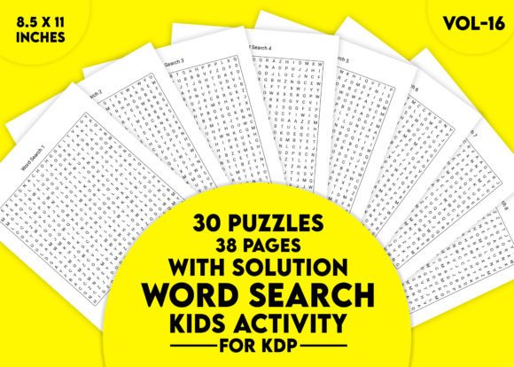 Download Word Search Kids Activity for KDP Vol-16 - Kdp Collection