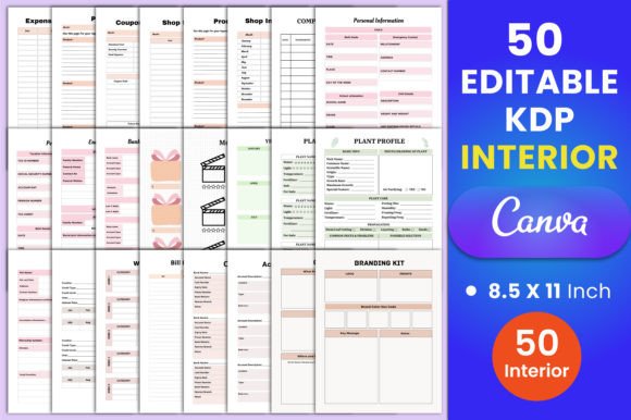 Download Editable 50 Canva KDP Interior - Kdp Collection