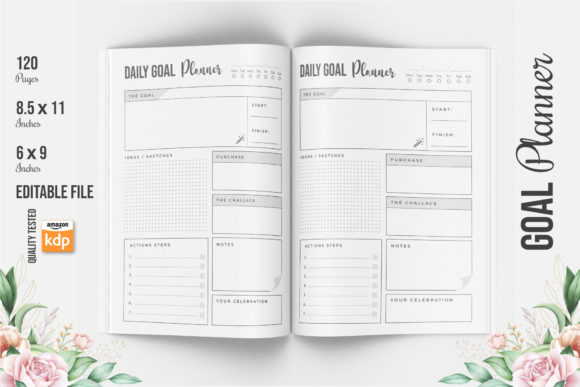 Download Daily Goal Planner KDP Interior-Editable - Kdp Collection