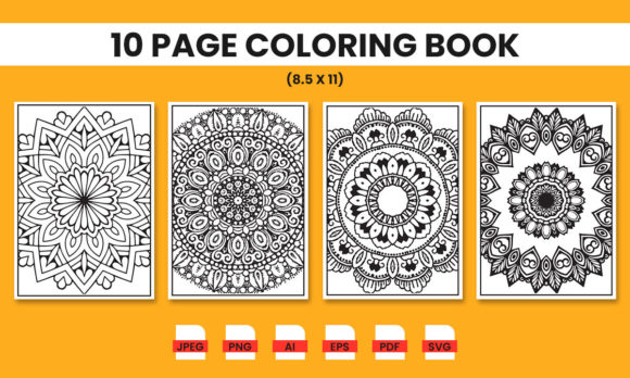 Download Balck Mandala Coloring Book KDP Interior - Coloring book kdp Collection