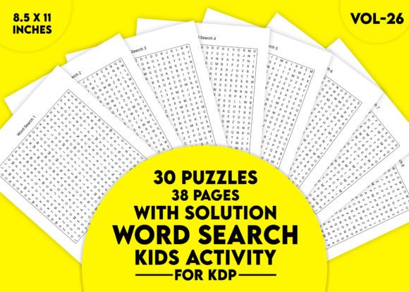 Download Word Search Kids Activity for KDP Vol-26 - Kdp Collection