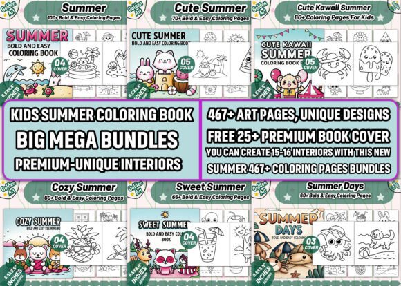 Download KIDS SUMMER COLORING BOOK BIG BUNDLE-KDP - Kdp Collection