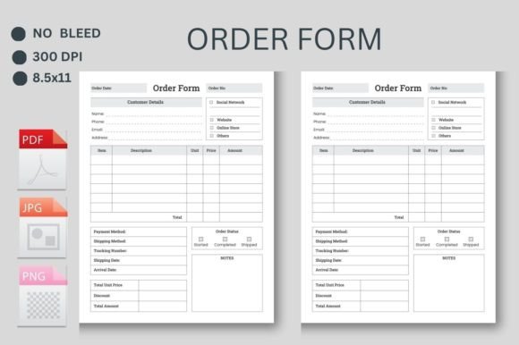 Download Order Form Logbook Kdp Interior - Kdp Collection