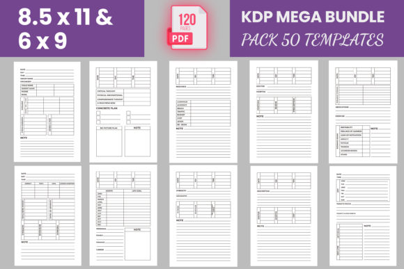 Download 50 KDP Interior Editable Bundle 3 - Kdp Collection