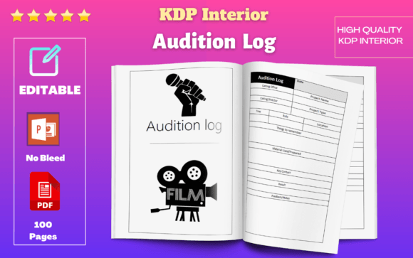 Download KDP Interior - Editable Audition Journal - Kdp Collection