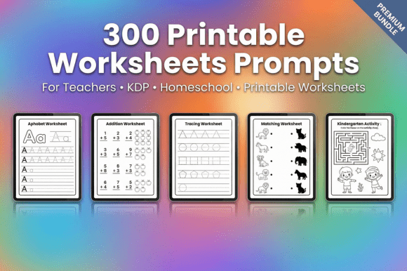 Download 300 Printable Worksheets Prompts – KDP - Kdp Collection