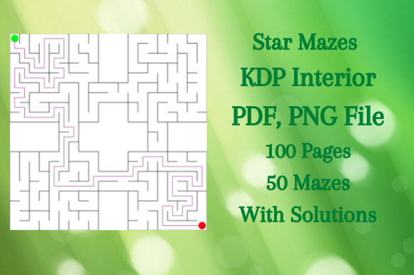 Download 50 Star Maze for KDP Activity Interior - Kdp Collection