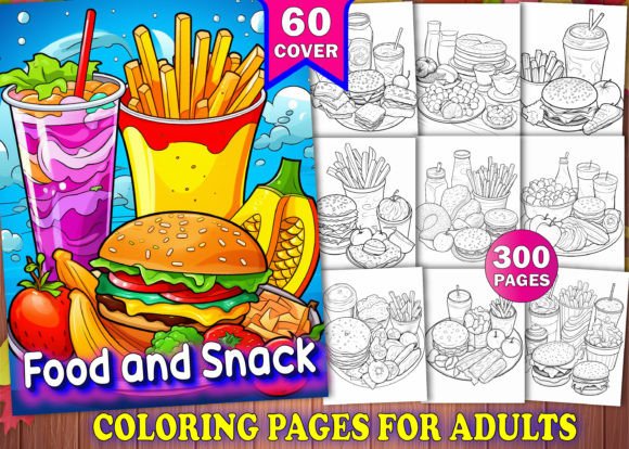 Download 300 Food and Snack Coloring Pages - Kdp - Kdp Collection