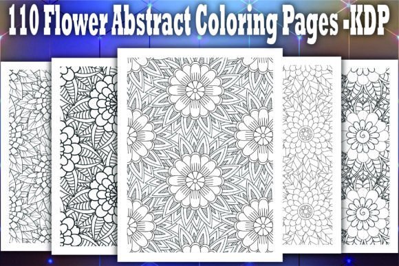Download 110 Flower Abstract Coloring Pages -KDP - Kdp Collection
