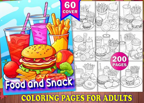 Download 200 Food and Snack Coloring Pages - Kdp - Kdp Collection